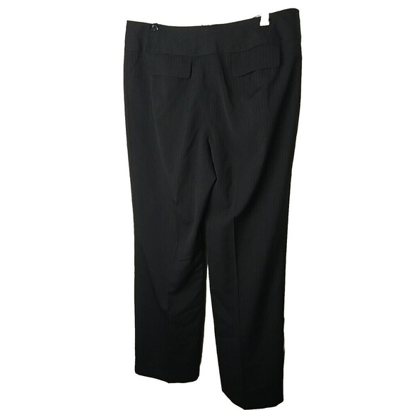 Worthington Women's Black Blue Pinstripe Button Close Dress Pants. Size 10 - Picture 12 of 12